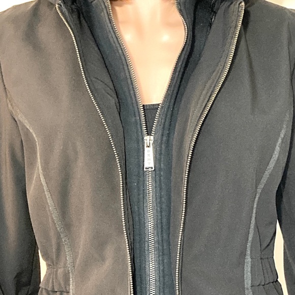 MED•DKNY•DOUBLE HOODED BLACK FUNky COAT• - Picture 11 of 13